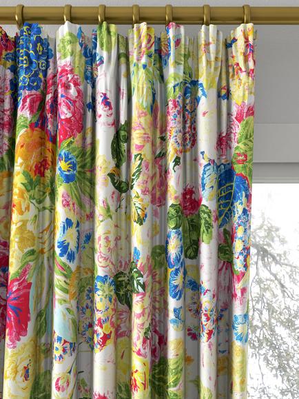 Sanderson Very Rose and Peony Made to Measure Curtains or Roman Blind, Multi - view 2, Multi