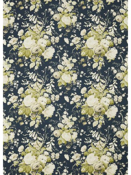 Sanderson Stapleton Park Made to Measure Curtains or Roman Blind, Navy/Olive, Navy/Olive