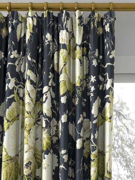 Sanderson Stapleton Park Made to Measure Curtains or Roman Blind, Navy/Olive - view 2, Navy/Olive