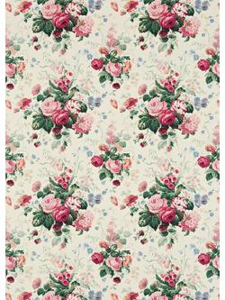 Sanderson Stapleton Park Made to Measure Curtains or Roman Blind, Cream/Pink, Cream/Pink