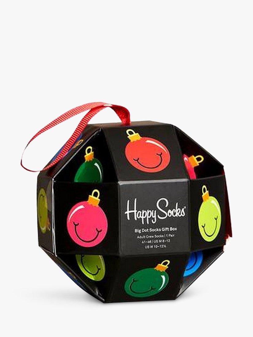 Happy Socks Jingle Smiley Bauble Socks Gift Box, One Size, Multi