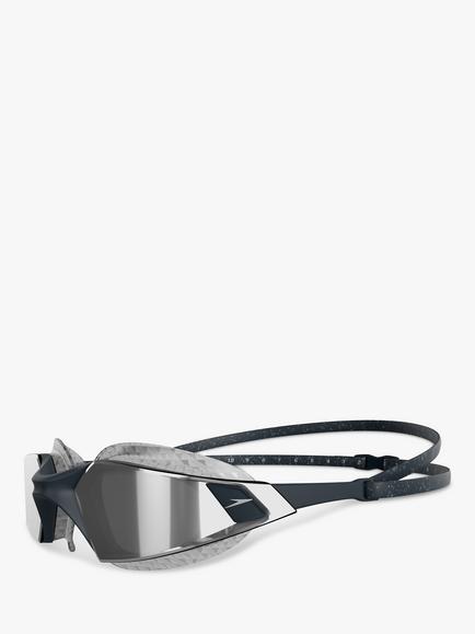 Speedo Aquapulse Pro Mirror Swimming Goggles - view 2, Grey / Silver