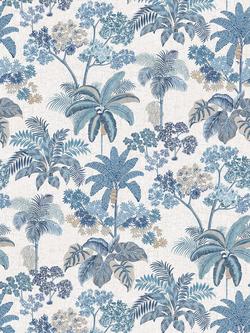 Osborne & Little Malabar Wallpaper, Indigo W7616-03