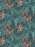 Osborne & Little Green Wall Wallpaper, Blue W7687-01