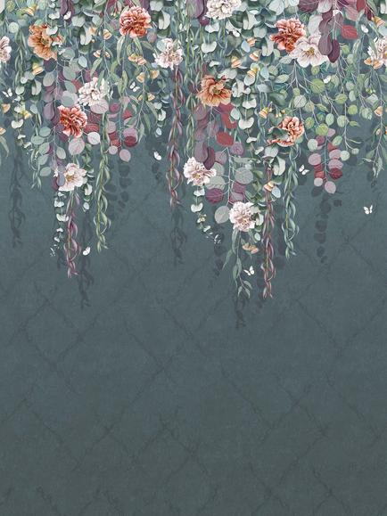 Osborne & Little Eucalyptus Wallpaper Panel, Blue W7613-04