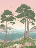 Osborne & Little Coastline Wallpaper Panel, W7680-03, Pink W7680-01