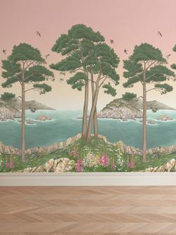 Osborne & Little Coastline Wallpaper Panel, W7680-03 - view 2, Pink W7680-01