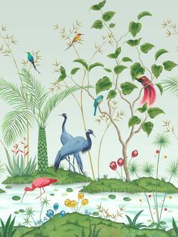 Osborne & Little Mirage Wallpaper Panel, Eau De Nil W7610-05