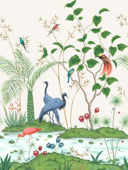 Osborne & Little Mirage Wallpaper Panel, Ivory W7610-01