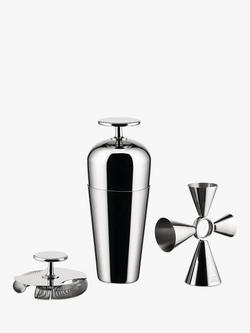 Alessi Cocktail Shaker Set, 3 Piece, Silver