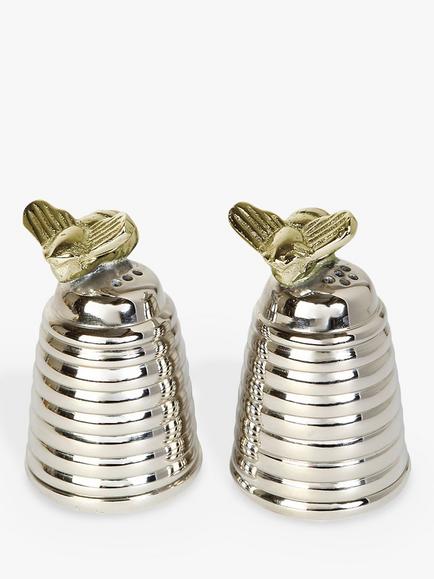 Culinary Concepts Queen Bee and Hive Cruet Set, Silver