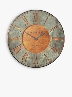 Thomas Kent Florentine Star Roman Numeral Analogue Wall Clock, Grey