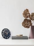 Thomas Kent Arabic Numeral Analogue Mantel Clock, 15cm, Ink