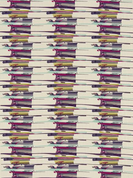 Harlequin Momentum 4 Made to Measure Curtains or Roman Blind, Old Navy/Aqua/Lime, Old Navy/Aqua/Lime