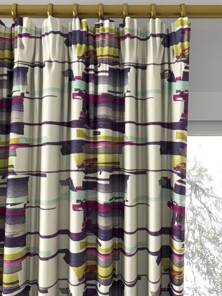 Harlequin Momentum 4 Made to Measure Curtains or Roman Blind, Old Navy/Aqua/Lime - view 2, Old Navy/Aqua/Lime