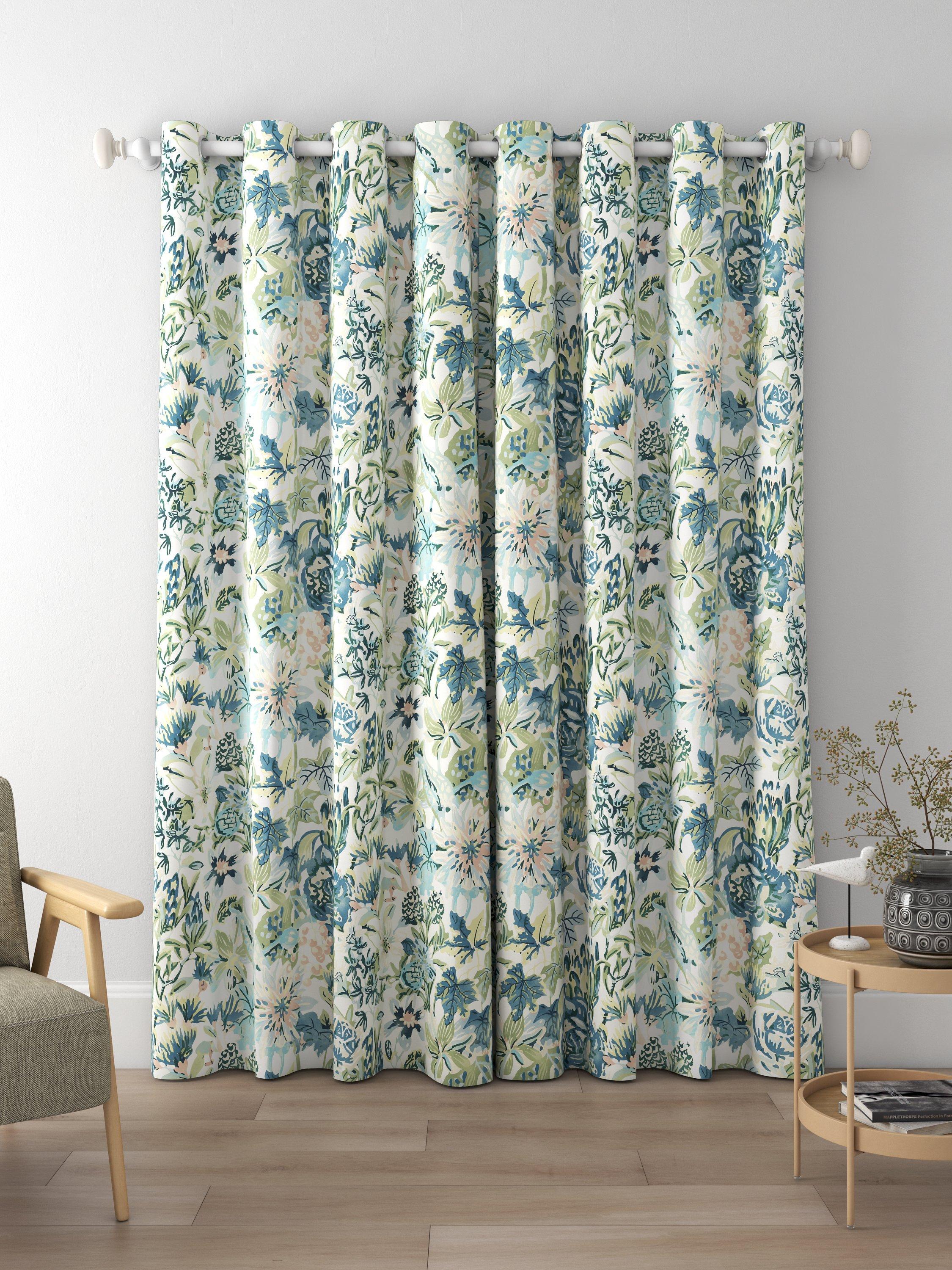 Harlequin Perennials Made to Measure Curtains, Seaglass/Exhale
