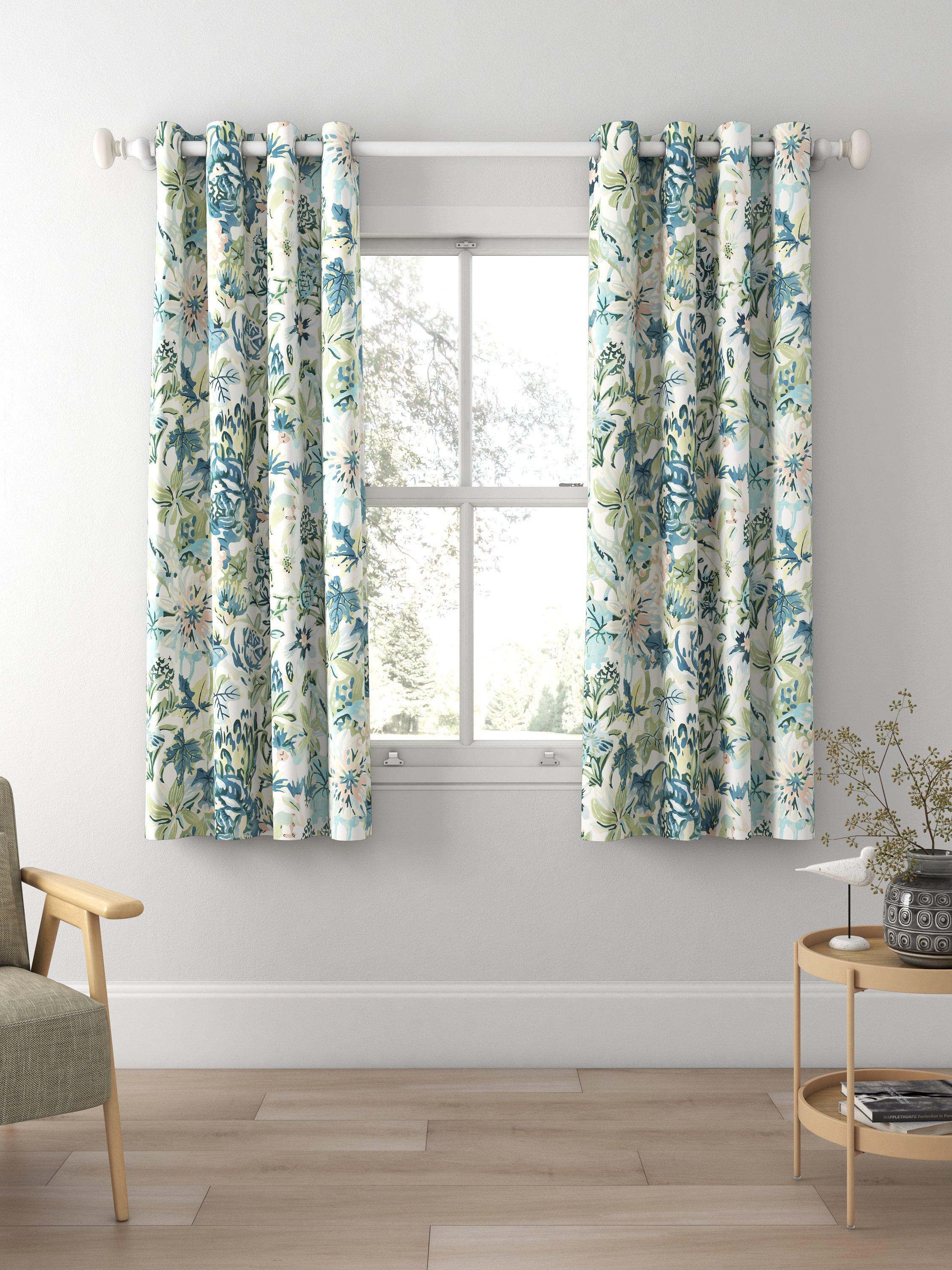Harlequin Perennials Made to Measure Curtains, Seaglass/Exhale