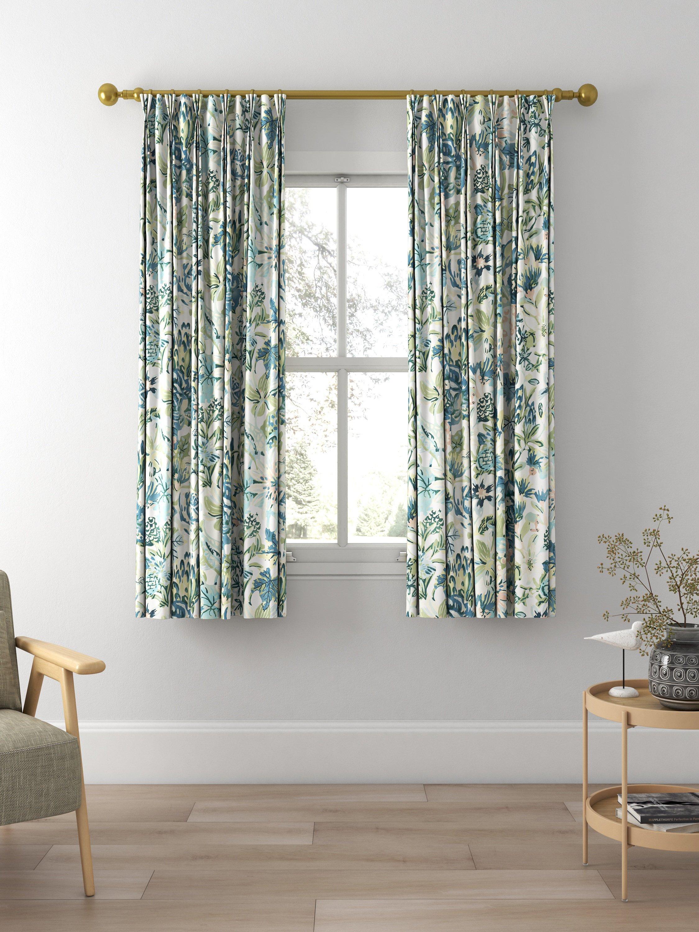 Harlequin Perennials Made to Measure Curtains, Seaglass/Exhale