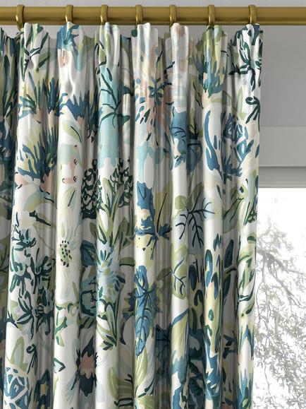 Harlequin Perennials Made to Measure Curtains or Roman Blind, Seaglass/Exhale - view 2, Seaglass/Exhale