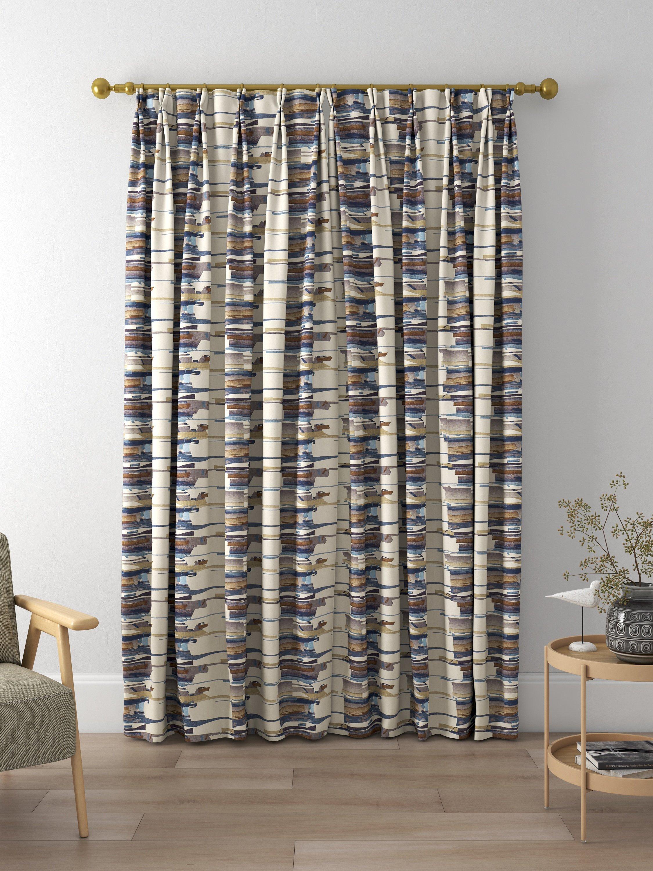 Harlequin Momentum 4 Made to Measure Curtains, Old Navy/Denim/Tan