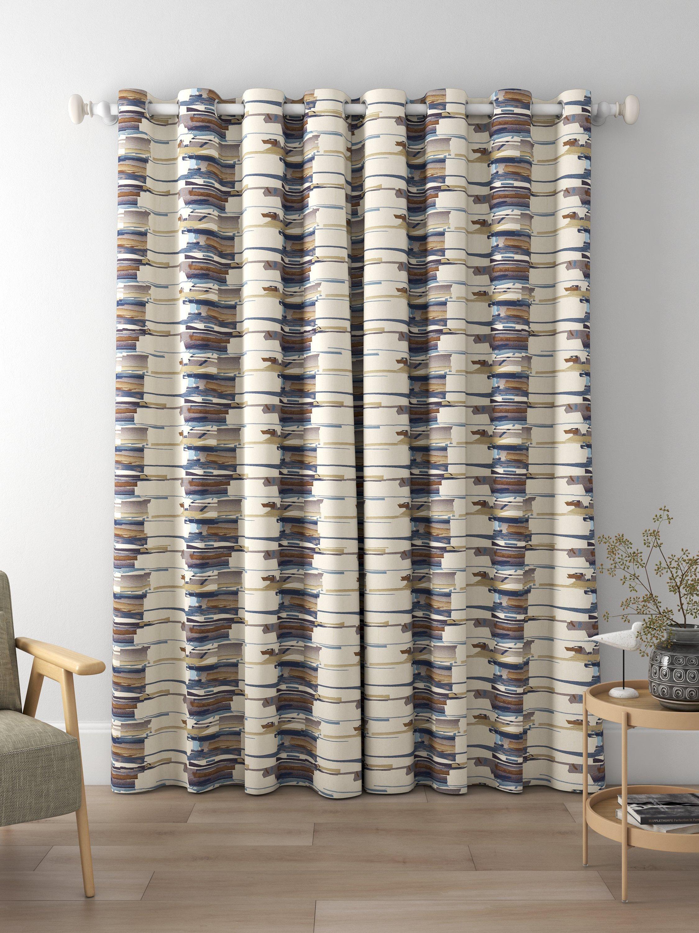 Harlequin Momentum 4 Made to Measure Curtains, Old Navy/Denim/Tan
