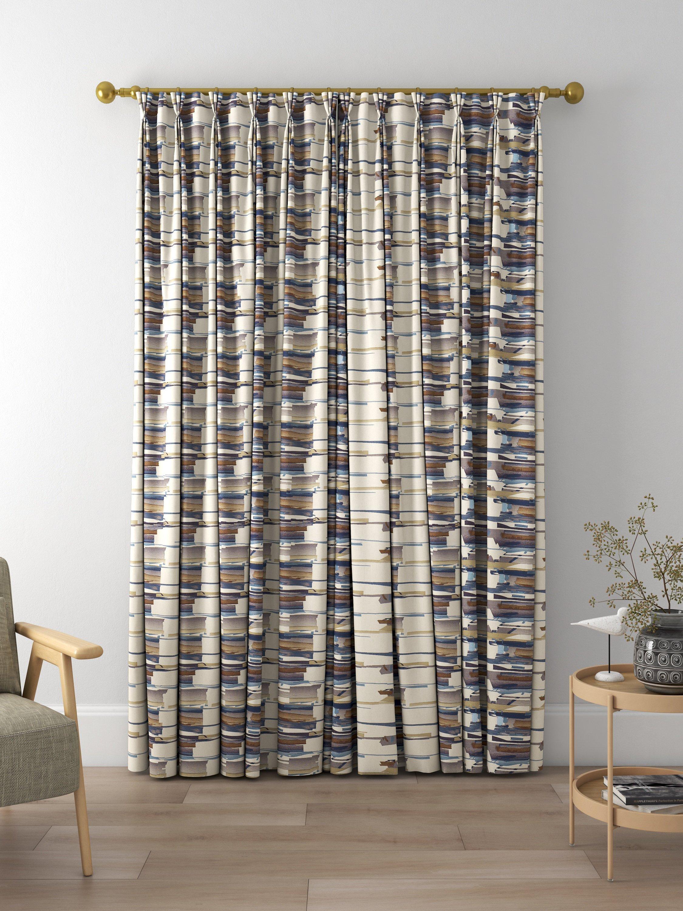 Harlequin Momentum 4 Made to Measure Curtains, Old Navy/Denim/Tan