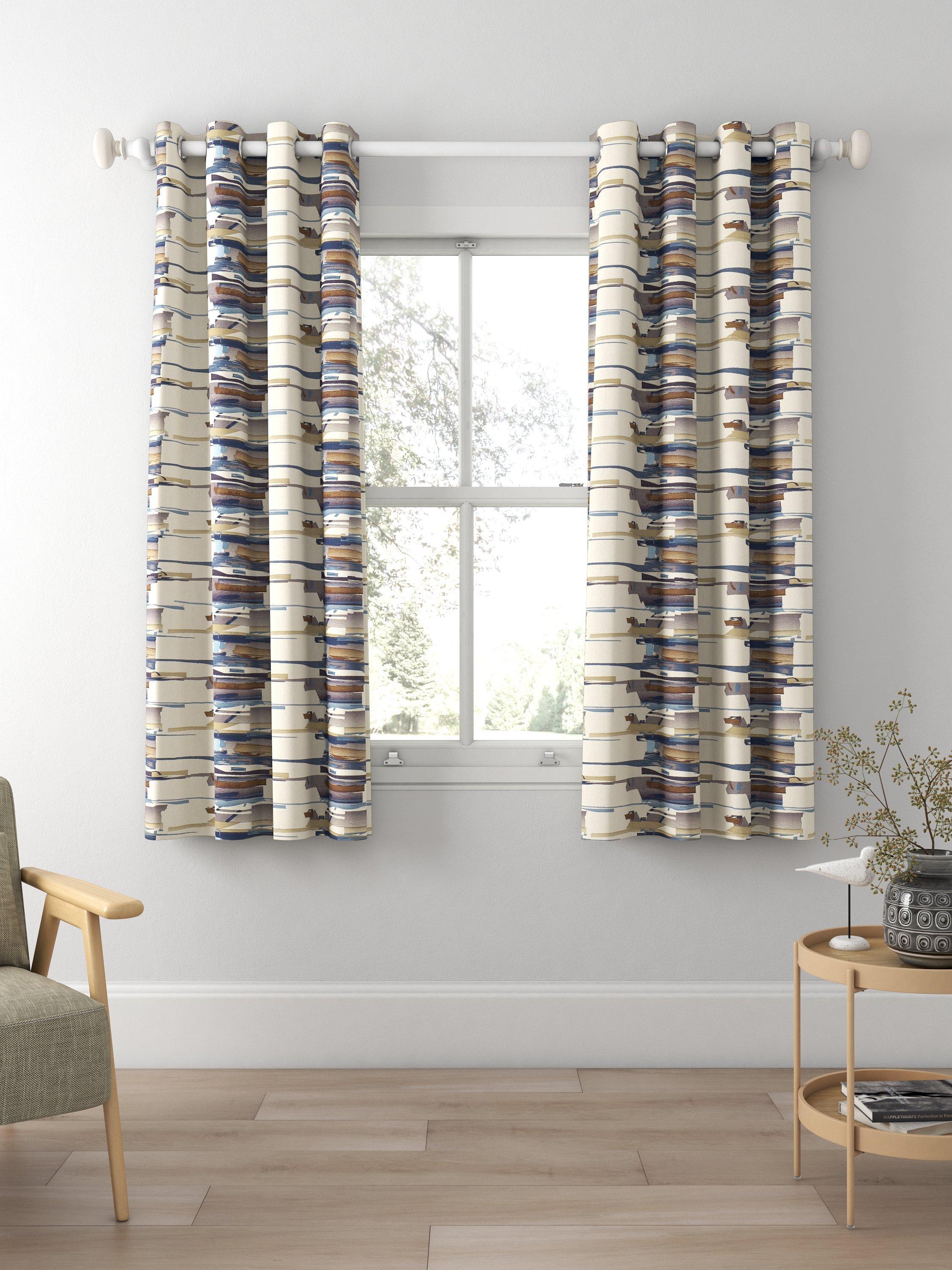 Harlequin Momentum 4 Made to Measure Curtains, Old Navy/Denim/Tan