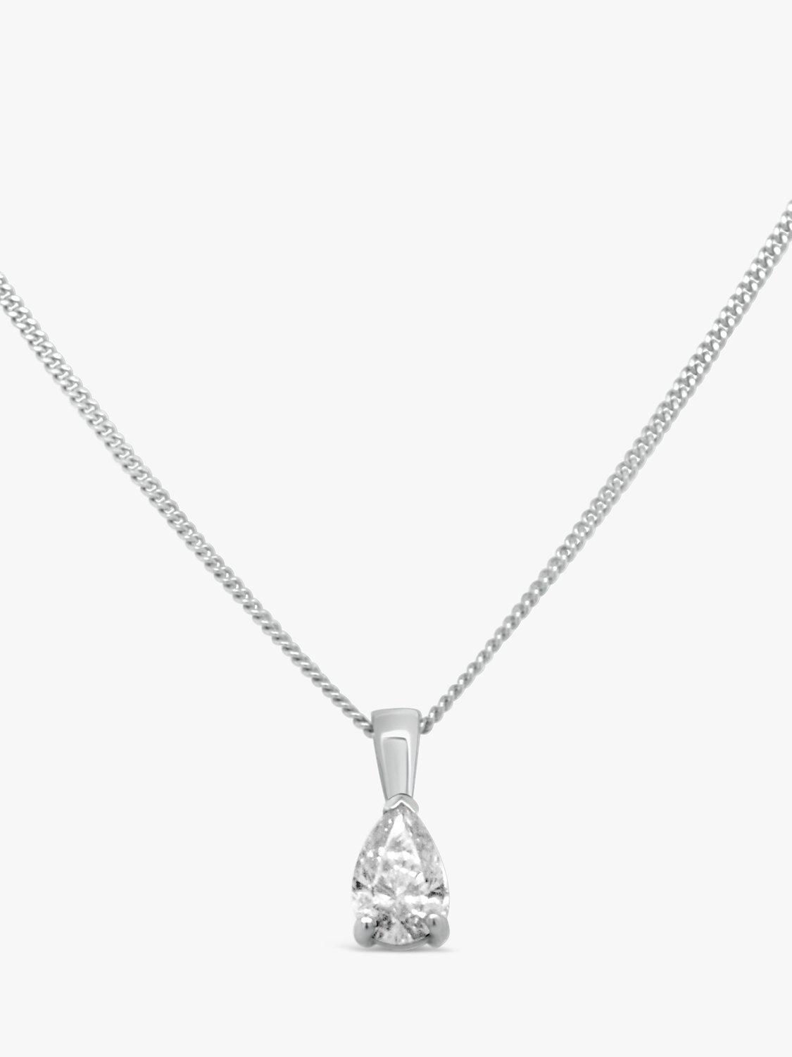 Product image 2 of 4, which shows Milton & Humble Jewellery Pre-Loved 18ct White Gold Solitaire Diamond Pendant Necklace