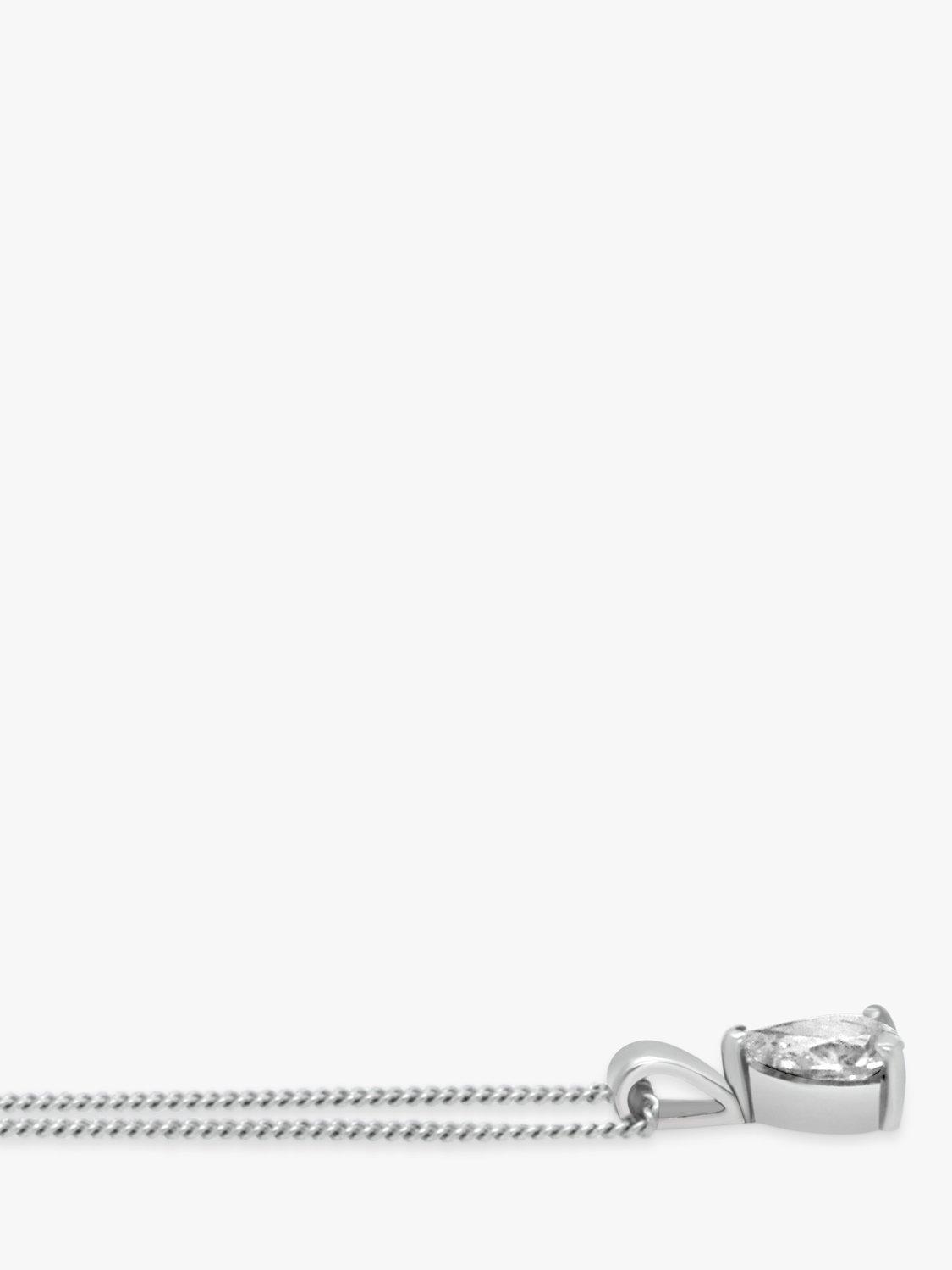Product image 3 of 4, which shows Milton & Humble Jewellery Pre-Loved 18ct White Gold Solitaire Diamond Pendant Necklace