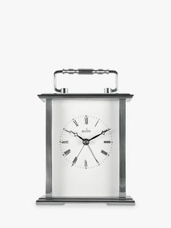 Acctim Gainsborough Roman Numeral Analogue Carriage Clock, 14cm, Silver