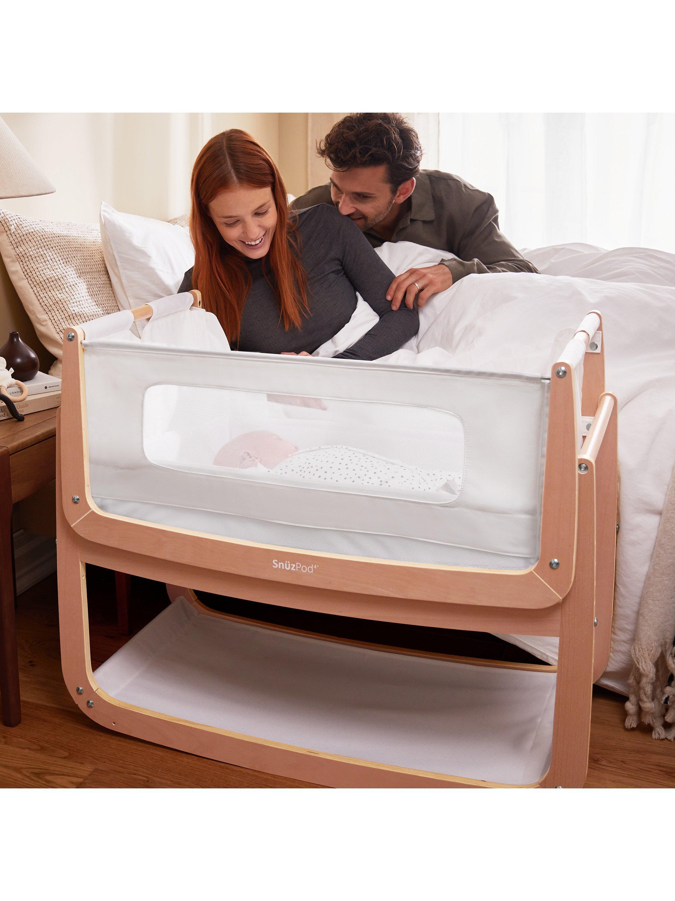 Snuz SnuzPod 4 Comfort Air Bedside Crib Starter Bundle Natural