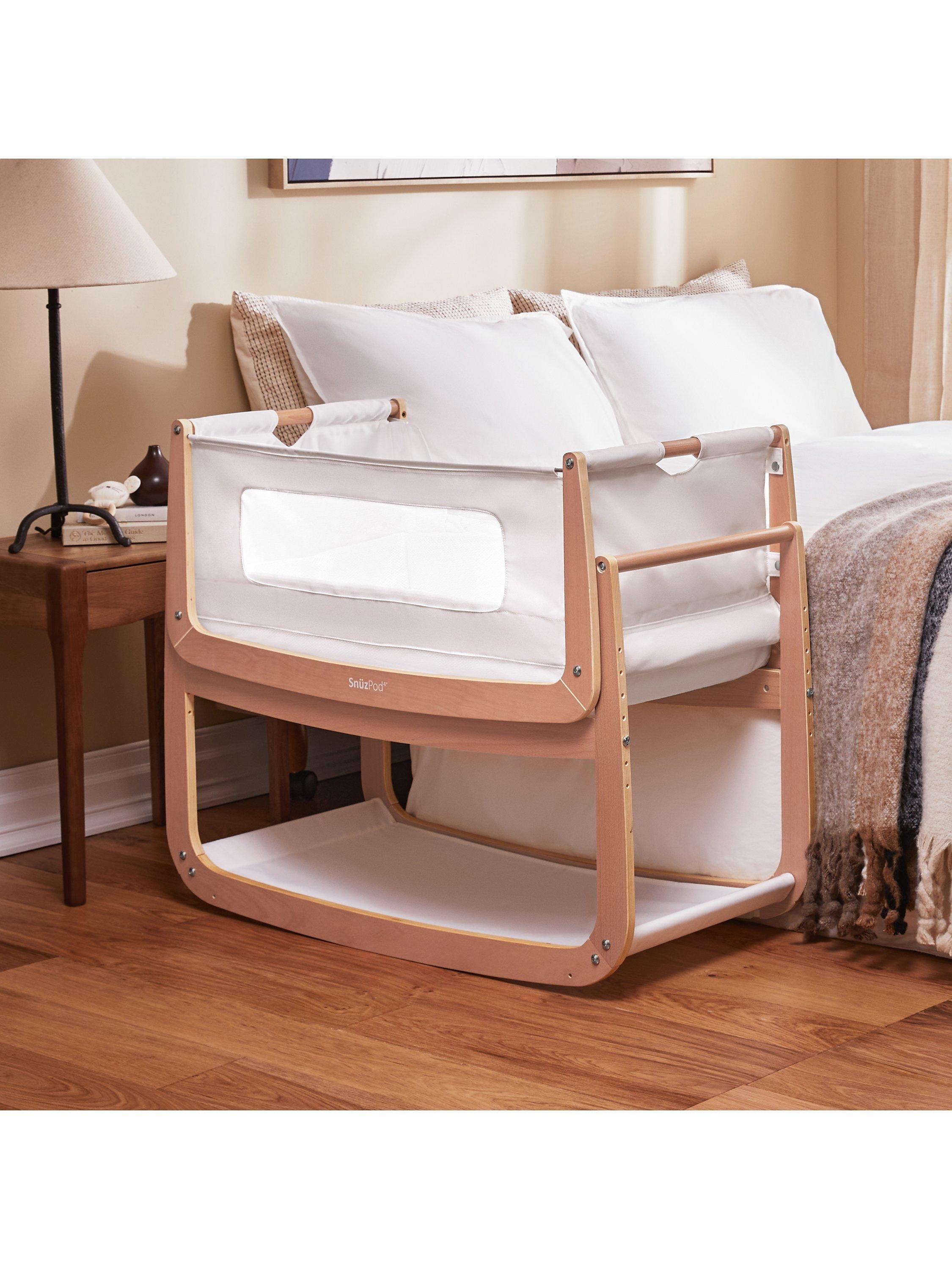Snuz SnuzPod 4 Comfort Air Bedside Crib Starter Bundle Natural