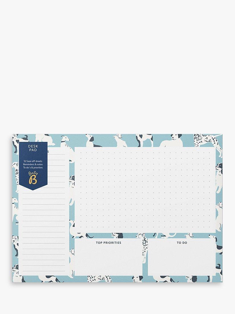 Busy B Dogs Desk Notepad, Blue