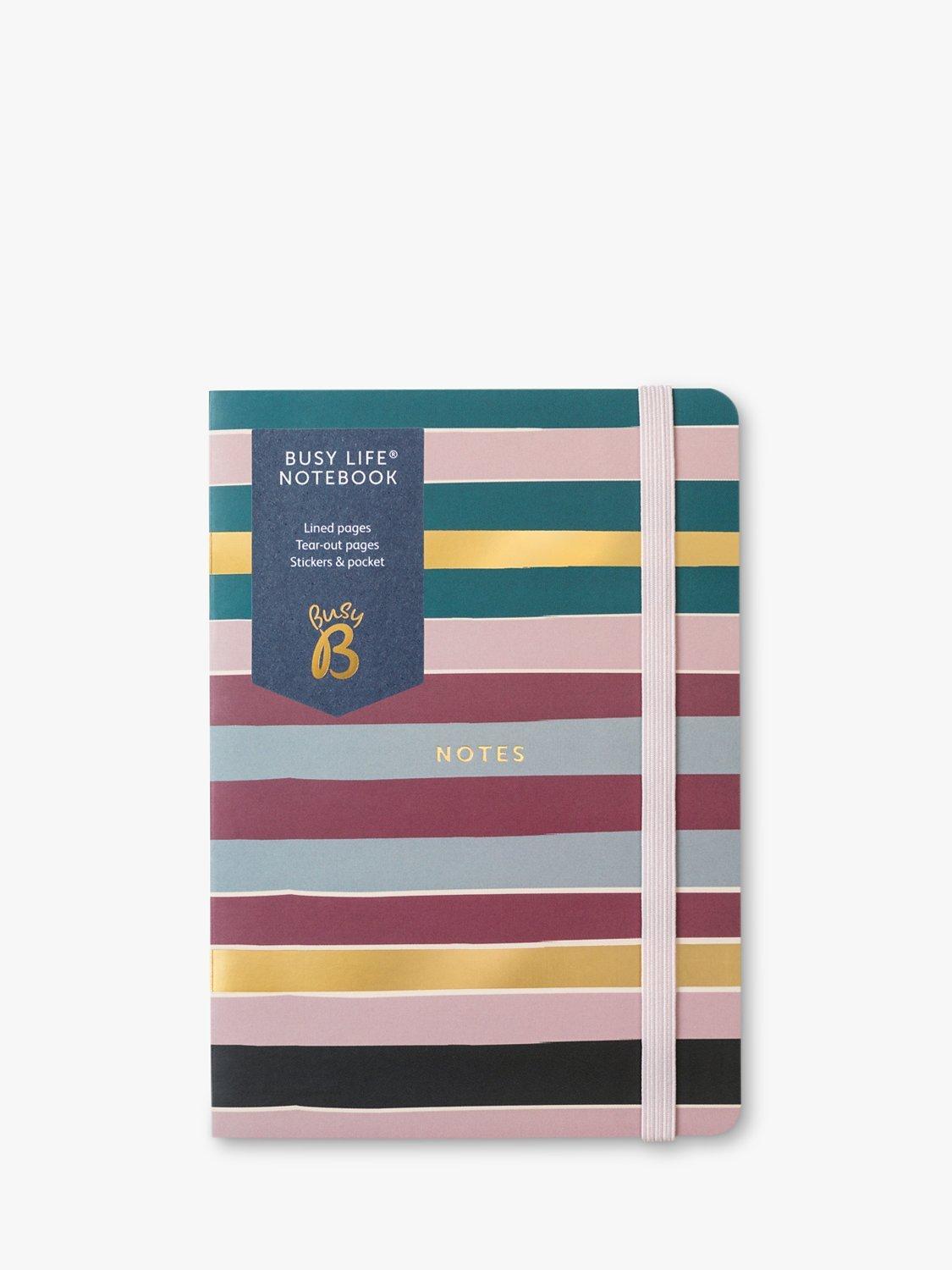 Busy B A6 Busy Life Stripe Notebook, Multi