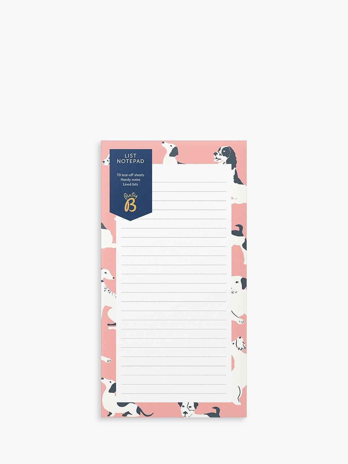 Busy B Dogs To Do List Notepad, Pink