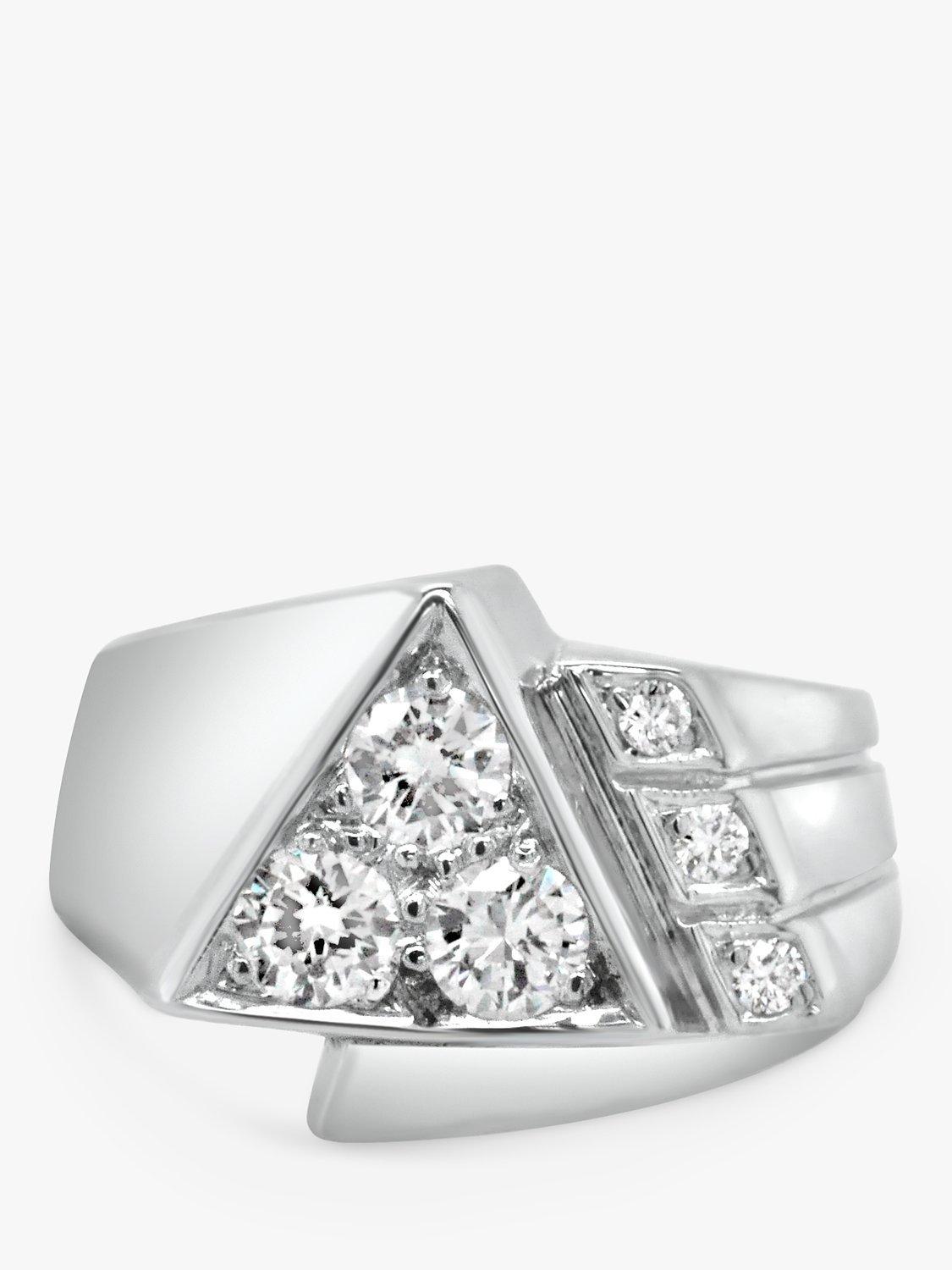 Product image 1 of 3, which shows Milton & Humble Jewellery Pre-Loved 18ct White Gold Diamond Cocktail Ring