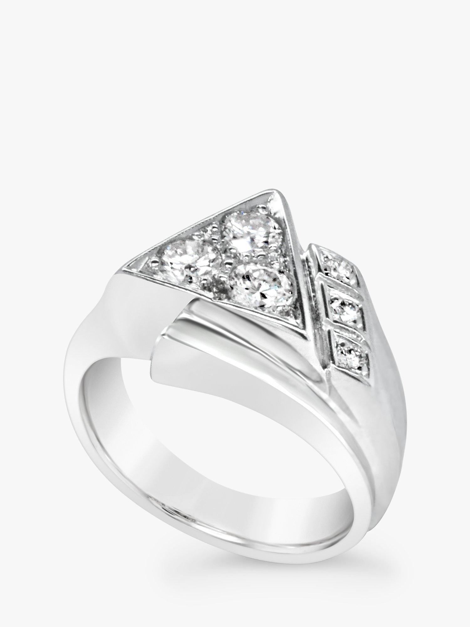 Product image 2 of 3, which shows Milton & Humble Jewellery Pre-Loved 18ct White Gold Diamond Cocktail Ring