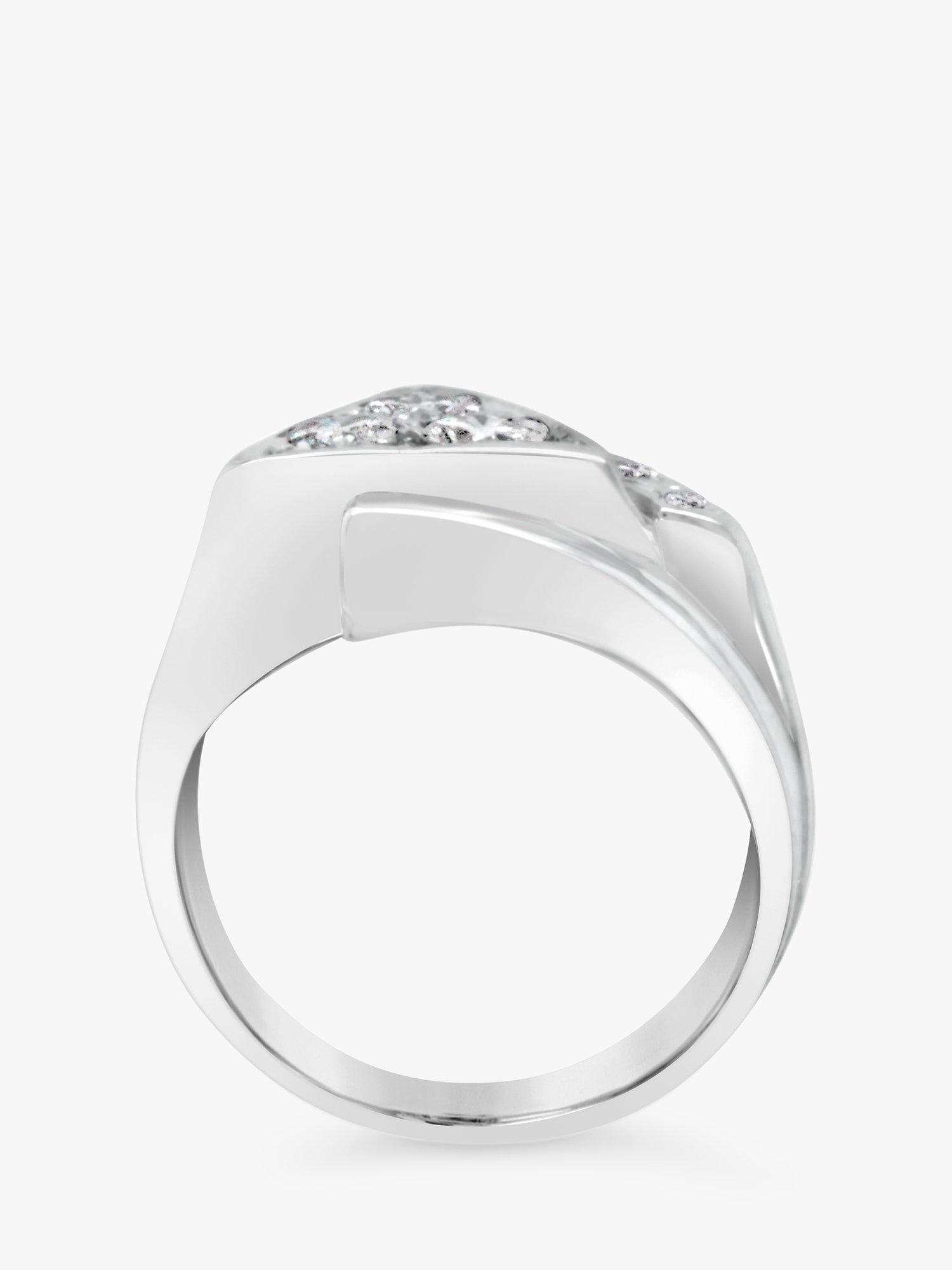 Product image 3 of 3, which shows Milton & Humble Jewellery Pre-Loved 18ct White Gold Diamond Cocktail Ring