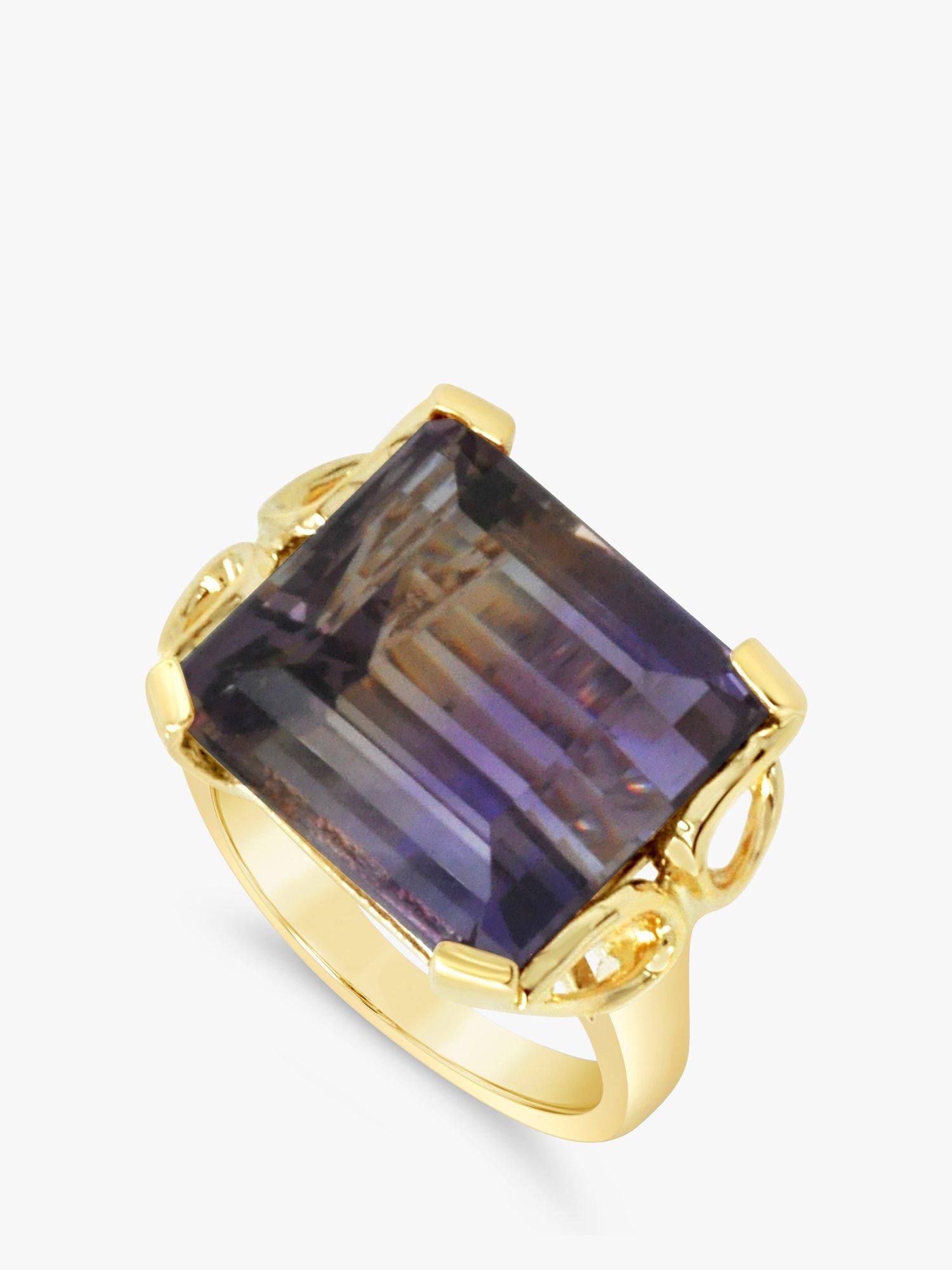 Product image 3 of 5, which shows Milton & Humble Jewellery Pre-Loved 14ct Yellow Gold Ametrine Cocktail Ring, Dated Edinburgh Circa 1970s