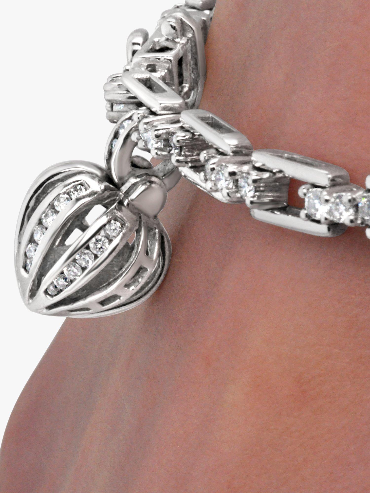 Product image 2 of 4, which shows Milton & Humble Jewellery Pre-Loved 14ct White Gold Diamond Link  Bracelet
