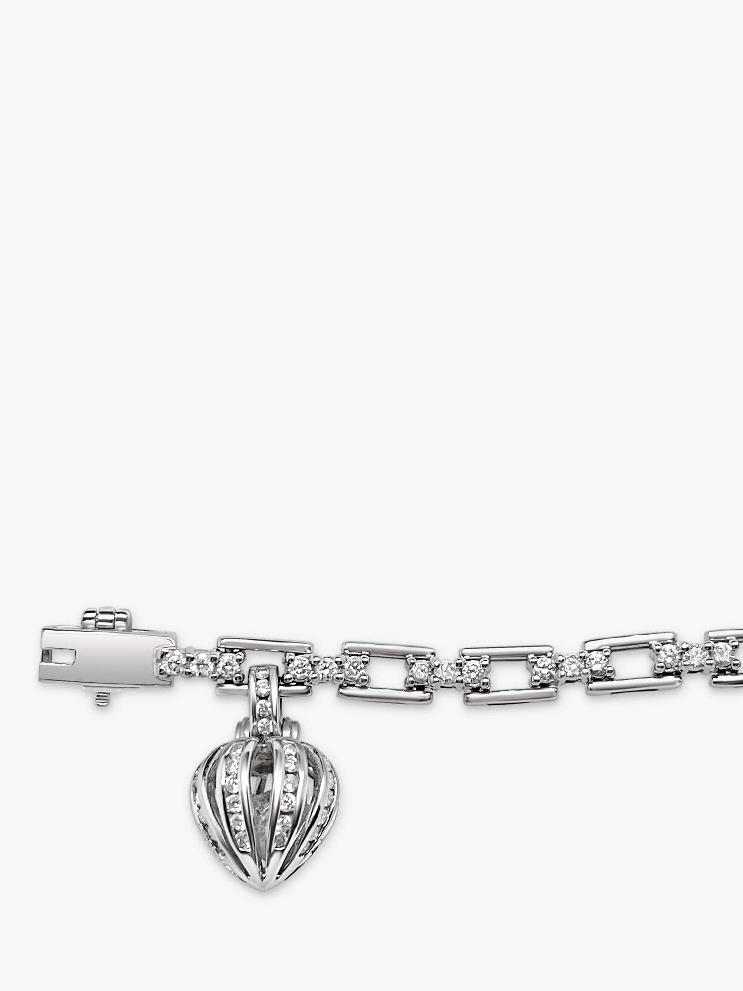 Product image 3 of 4, which shows Milton & Humble Jewellery Pre-Loved 14ct White Gold Diamond Link  Bracelet