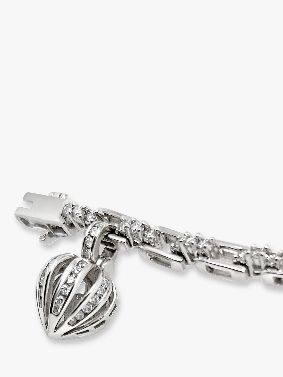 Product image 4 of 4, which shows Milton & Humble Jewellery Pre-Loved 14ct White Gold Diamond Link  Bracelet