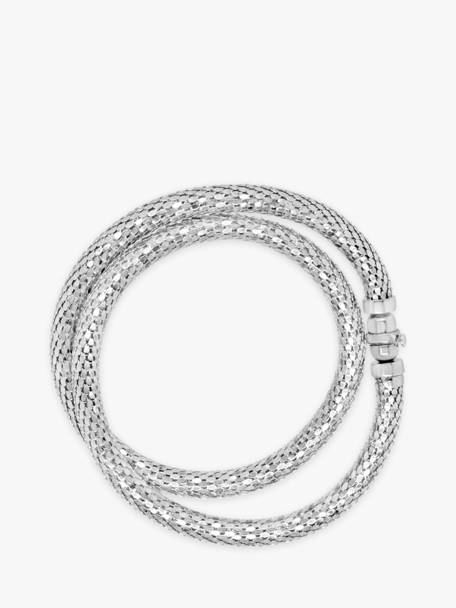 Product image 3 of 3, which shows Milton & Humble Jewellery Pre-Loved 9ct White Gold Tubular Chain Necklace
