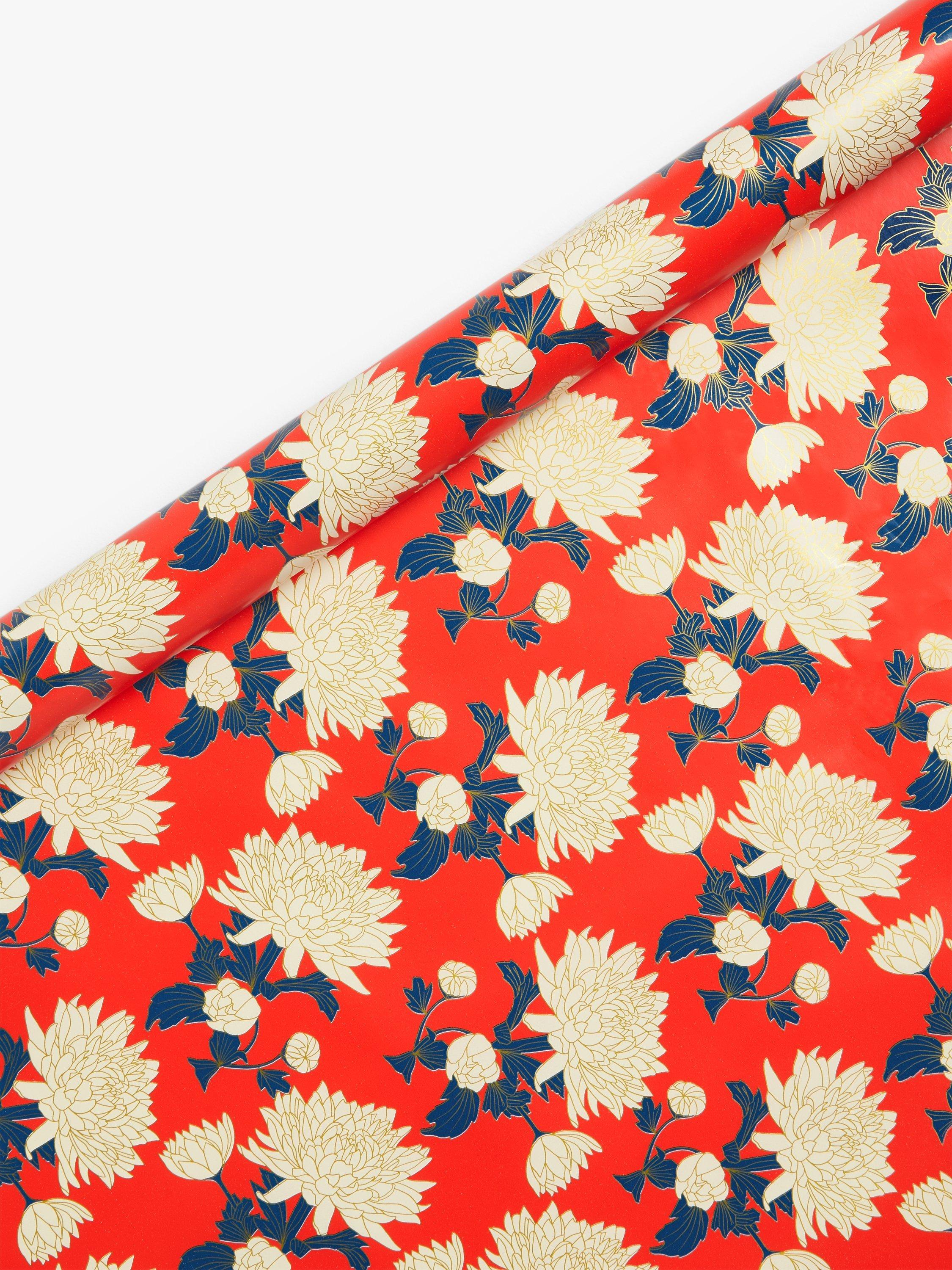 Art File Red Floral Wrapping Paper, 3m