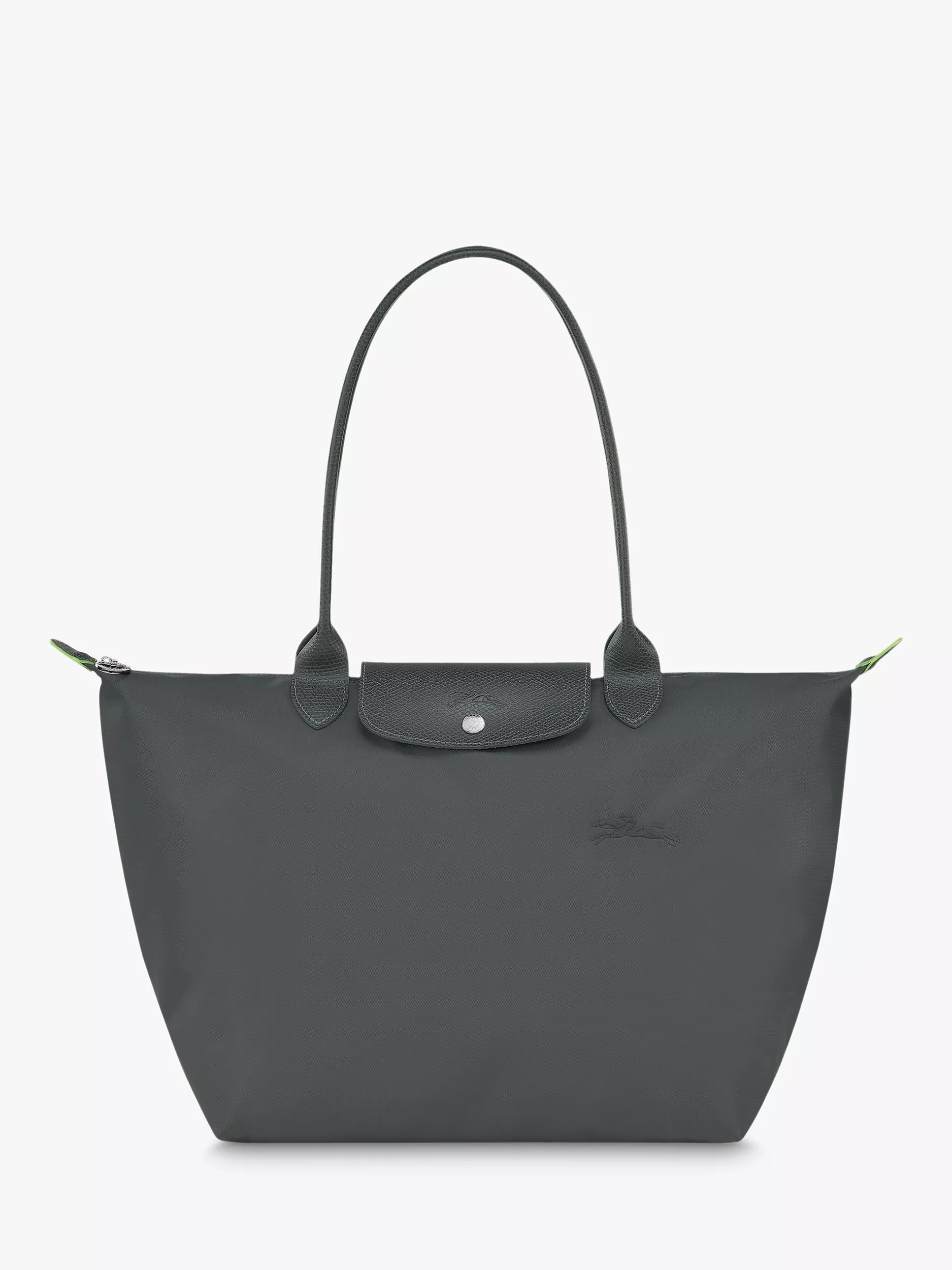 Longchamp Le Pliage Green Recycled Canvas Large Tote Bag Graphite