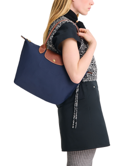 Longchamp Le Pliage Original Medium Shoulder Bag - view 2, Navy