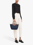 Longchamp Le Pliage Original Small Top Handle Bag, Navy