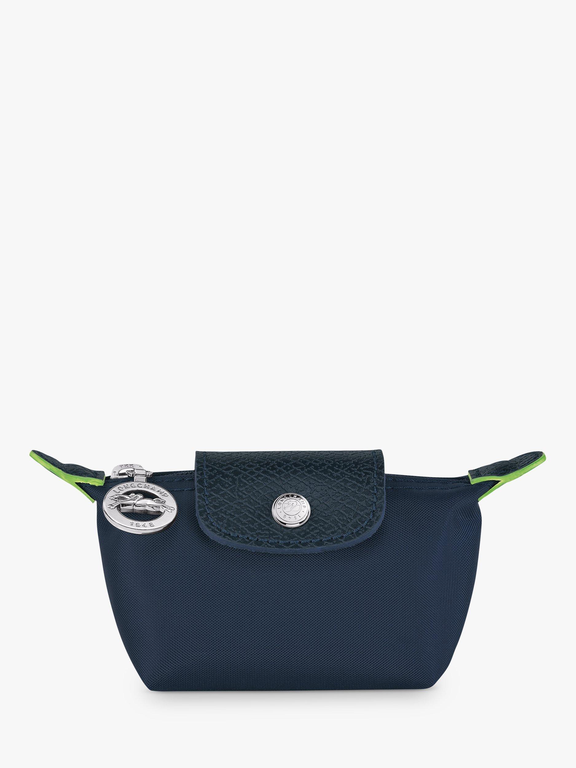 Longchamp Le Pliage Green Recycled Canvas Coin Purse, Navy
