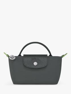 Longchamp Le Pliage Green Recycled Canvas Pouch, Graphite