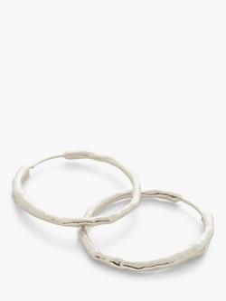 Monica Vinader Siren Muse Medium Irregular Hoop Earrings, Silver